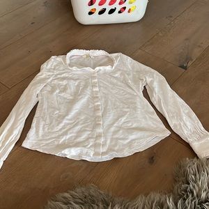 White long sleeve button up